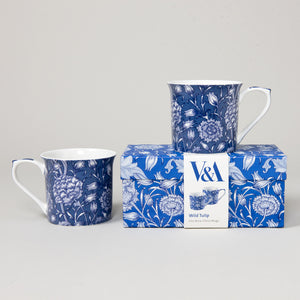 Mugs V&A William Morris Wild Tulips Bleu (paire)