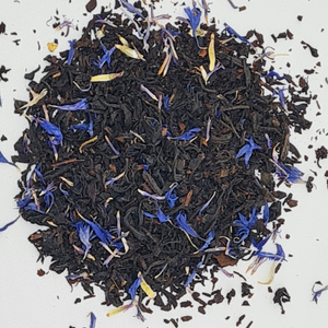 Earl Grey noir fleurs bleues
